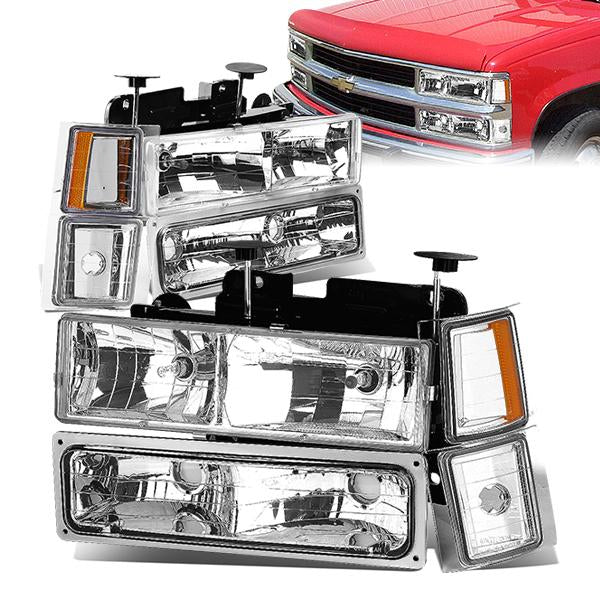 Factory Style Headlights <br>94-00 Chevy C/K 1500 2500 3500 Suburban Tahoe