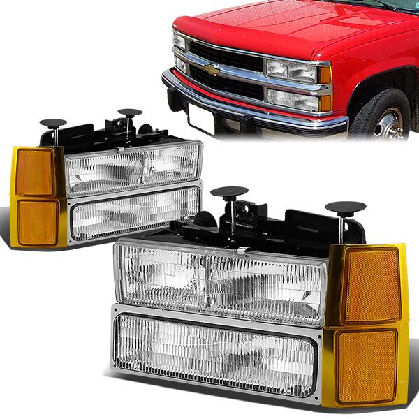 Factory Style Headlights <br>94-00 Chevy C/K 1500 2500 3500 Suburban Tahoe