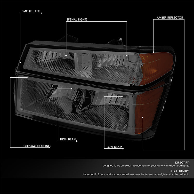 Factory Style Headlights <br>04-12 Chevy Colorado, GMC Canyon