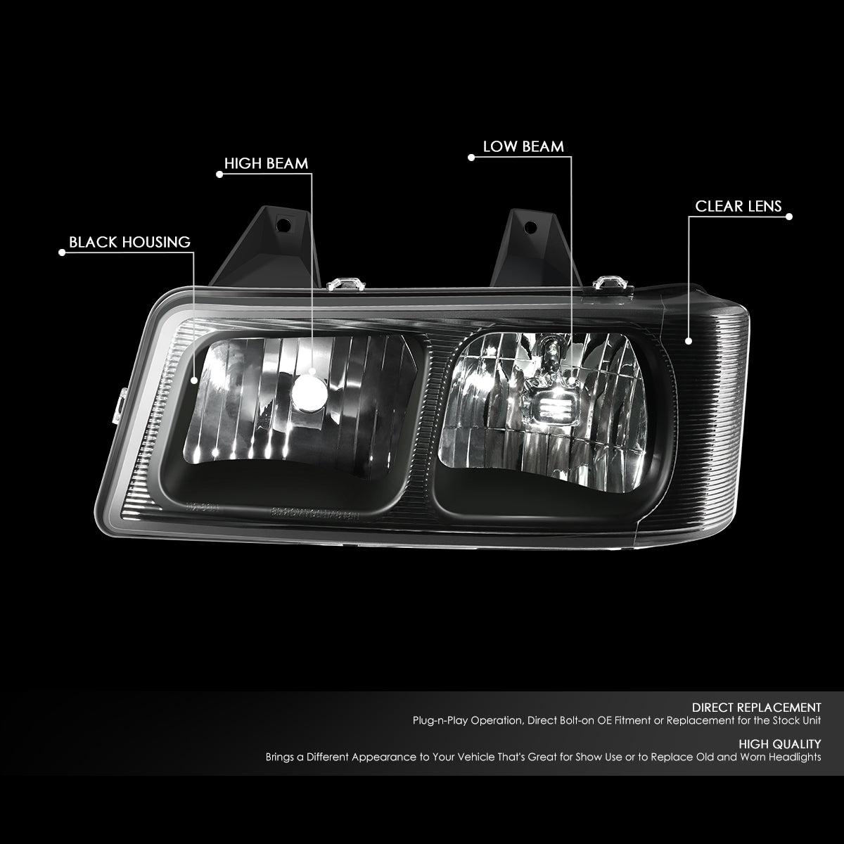 Factory Style Headlights <br>03-23 Chevrolet Express / GMC Savana 1500-4500