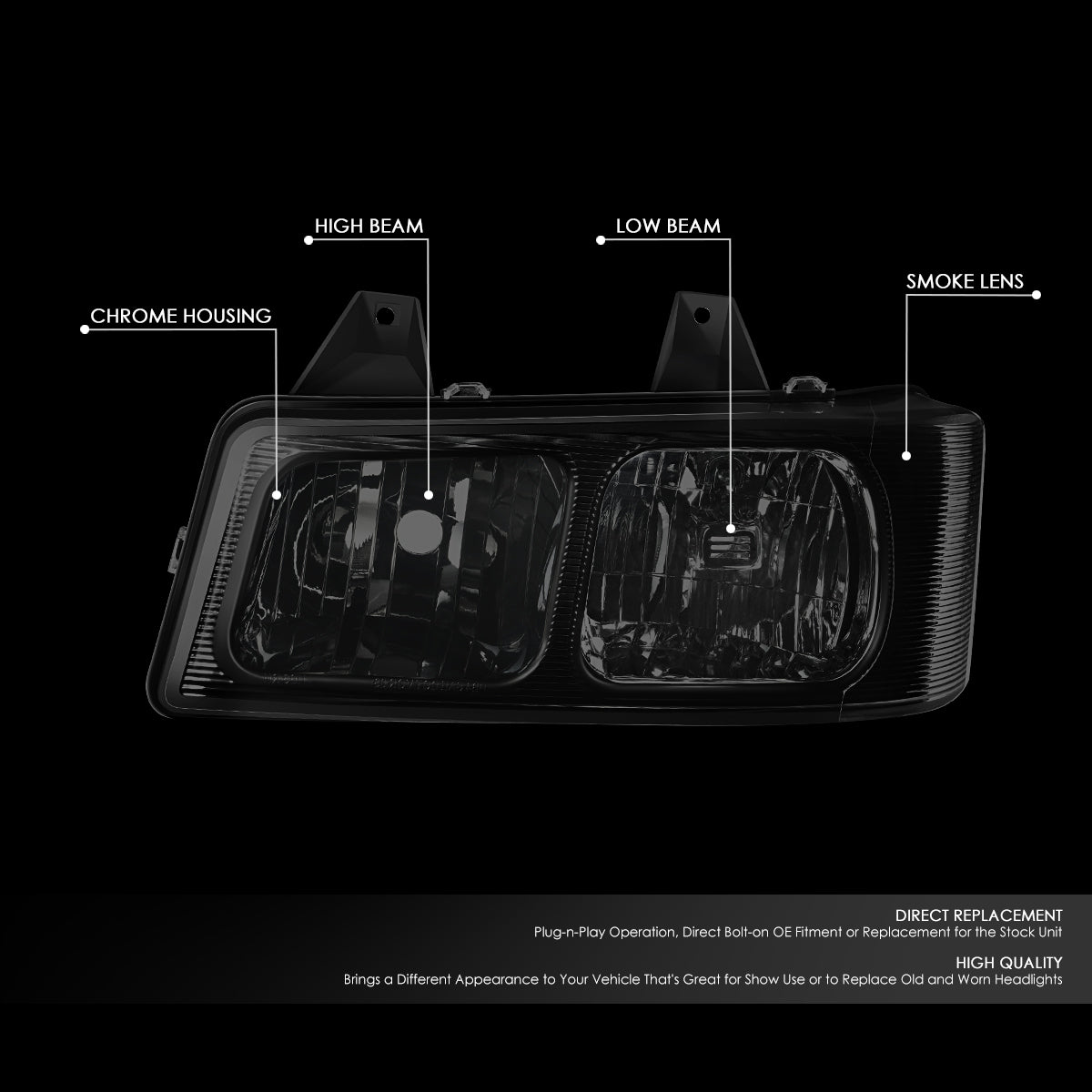 Factory Style Headlights <br>03-23 Chevrolet Express / GMC Savana 1500-4500