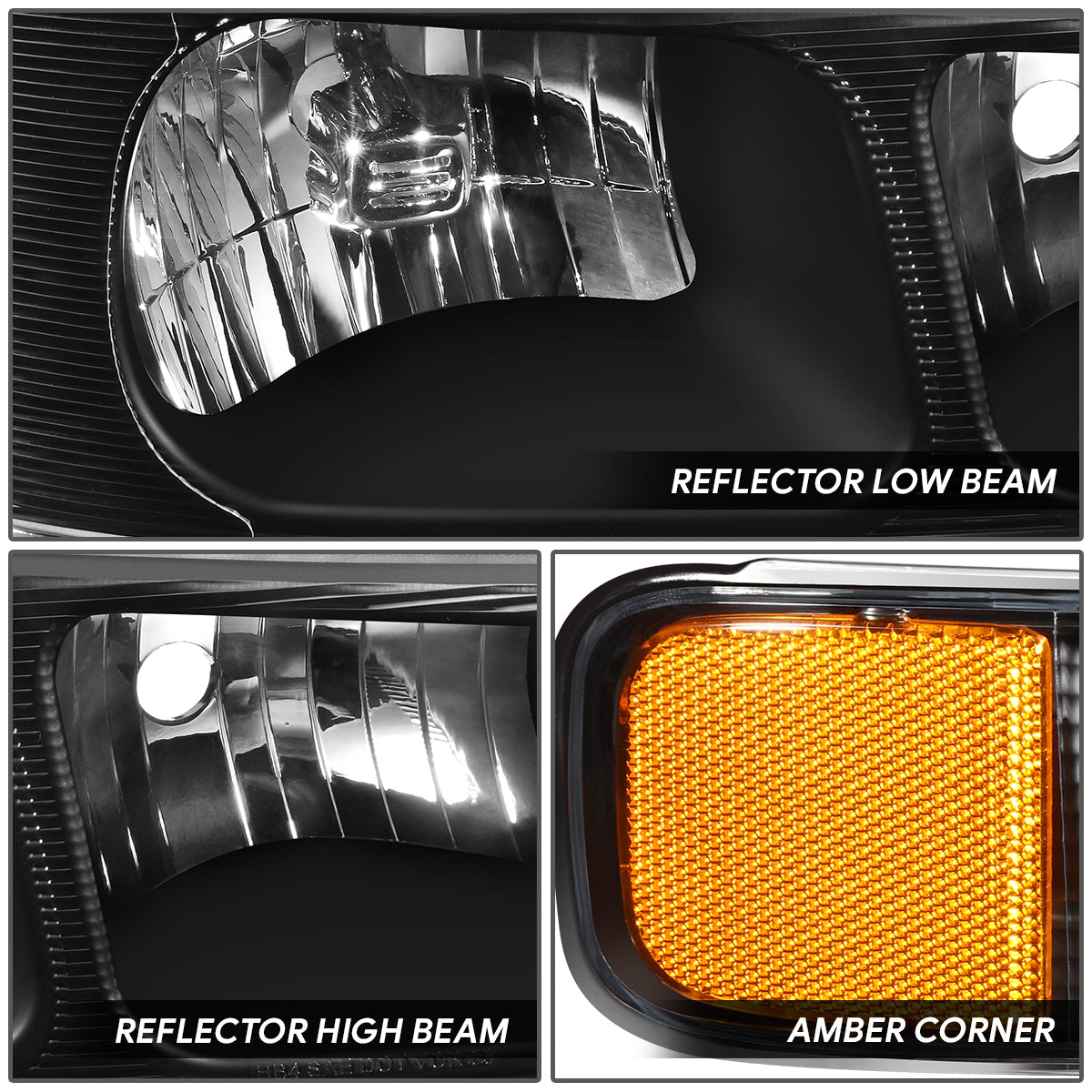 Factory Style Headlights <br>03-23 Chevrolet Express / GMC Savana 1500-4500