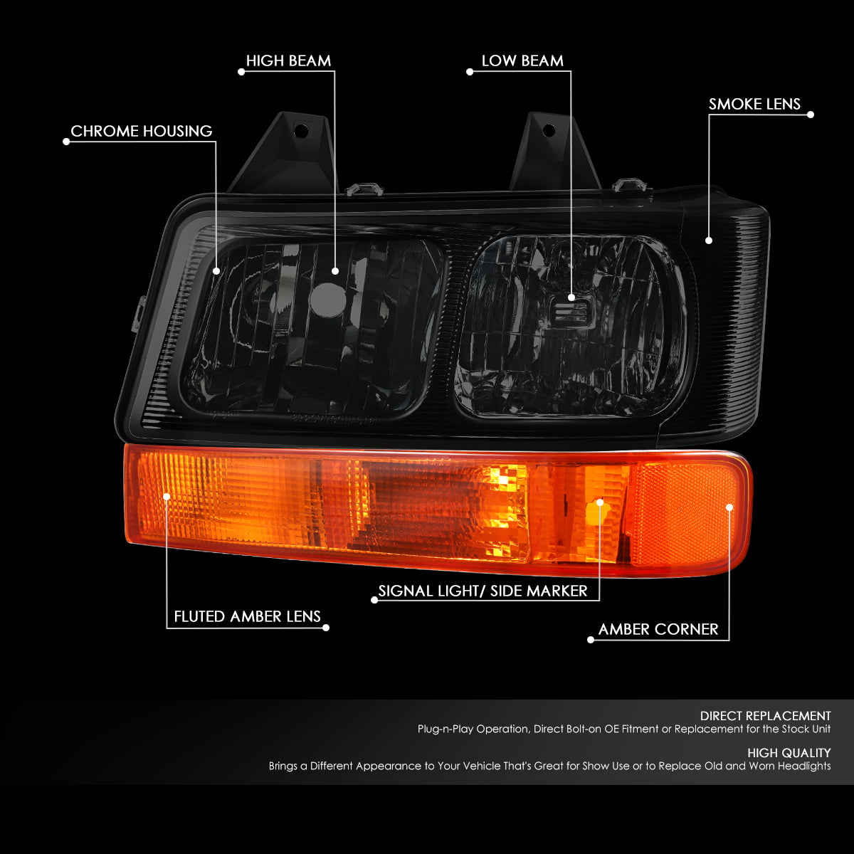 Factory Style Headlights <br>03-23 Chevrolet Express / GMC Savana 1500-4500