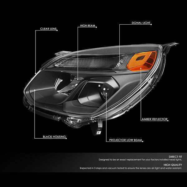 Factory Style Projector Headlights <br>16-17 Chevy Equinox