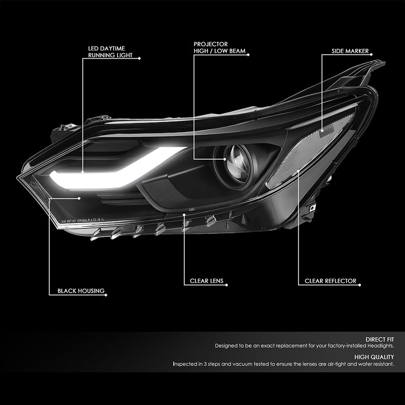 LED DRL Projector Headlights <br>18-21 Chevy Equinox