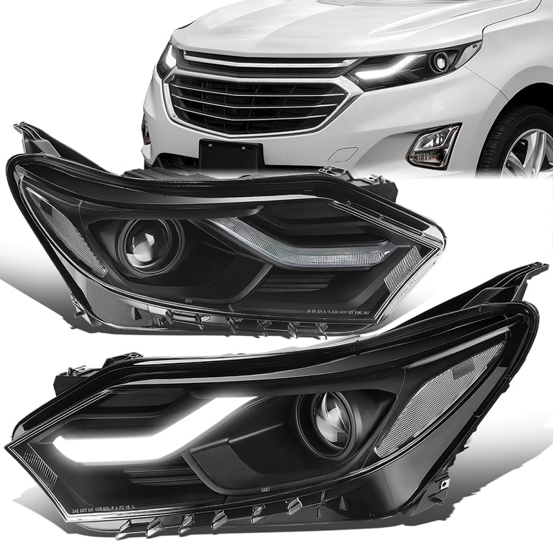 LED DRL Projector Headlights <br>18-21 Chevy Equinox