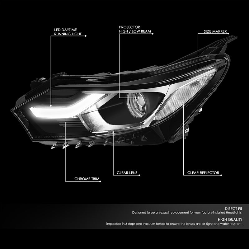 LED DRL Projector Headlights <br>18-21 Chevy Equinox