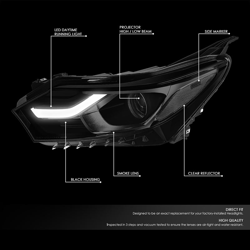 LED DRL Projector Headlights <br>18-21 Chevy Equinox