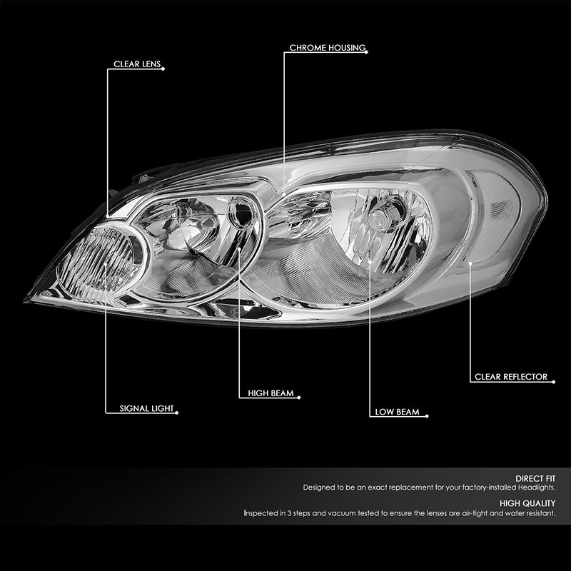 Factory Style Headlights <br>06-07 Chevy Monte Carlo, 06-13 Impala