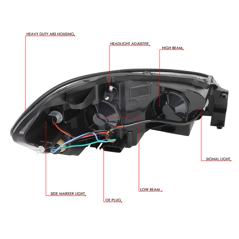 Factory Style Headlights <br>06-07 Chevy Monte Carlo, 06-13 Impala