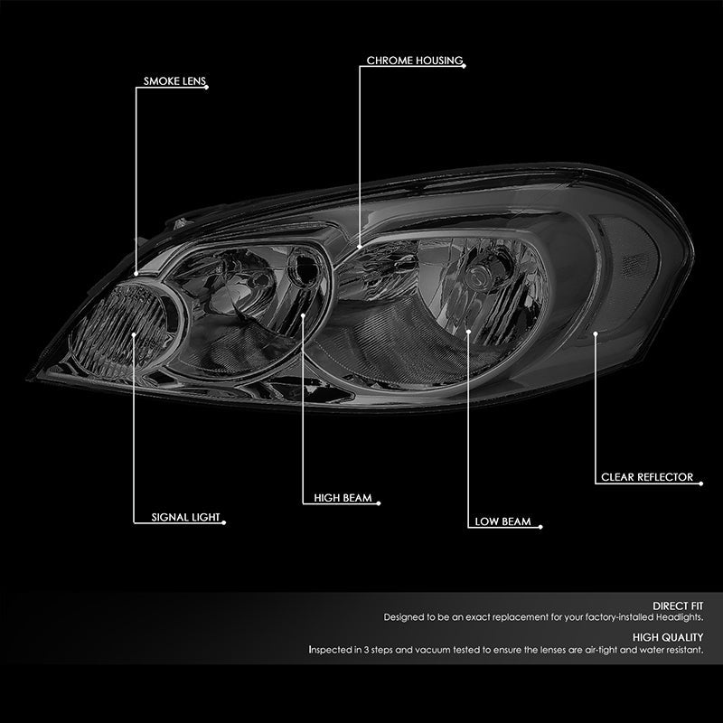 Factory Style Headlights <br>06-07 Chevy Monte Carlo, 06-13 Impala