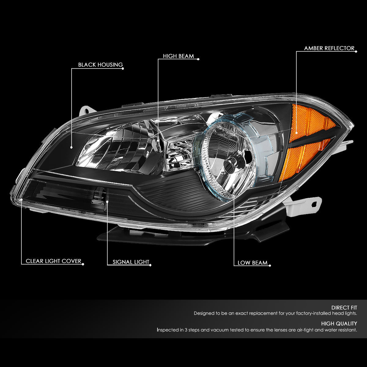 Factory Style Headlights <br>08-12 Chevy Malibu