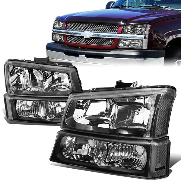 Factory Style Headlights <br>03-06 Chevy Silverado 1500 2500 HD Avalanche 3500