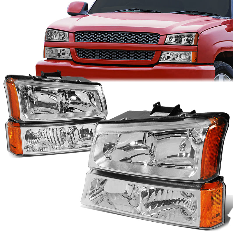 Factory Style Headlights <br>03-06 Chevy Silverado 1500 2500 HD Avalanche 3500