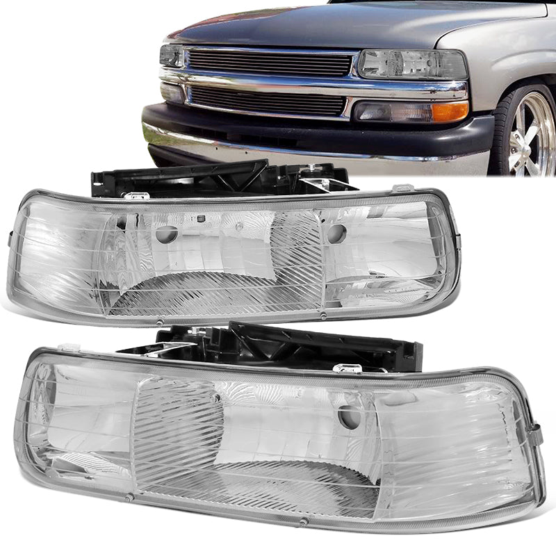 Factory Style Headlights <br>99-06 Chevy Silverado 1500 2500 3500 HD Tahoe