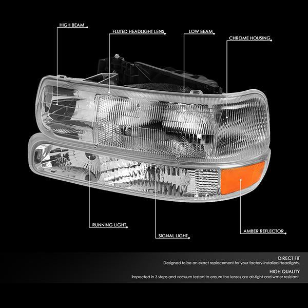 Factory Style Headlights <br>14-15 Chevrolet Silverado 1500