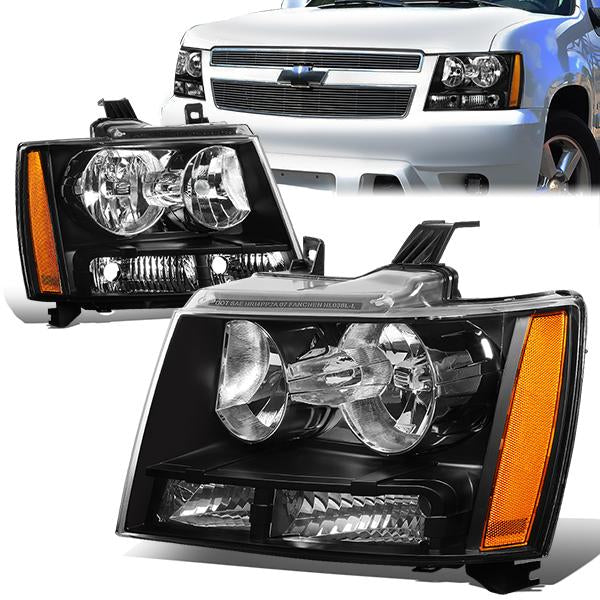 Factory Style Headlights <br>07-14 Chevy Suburban 1500/2500, Tahoe, Avalanche