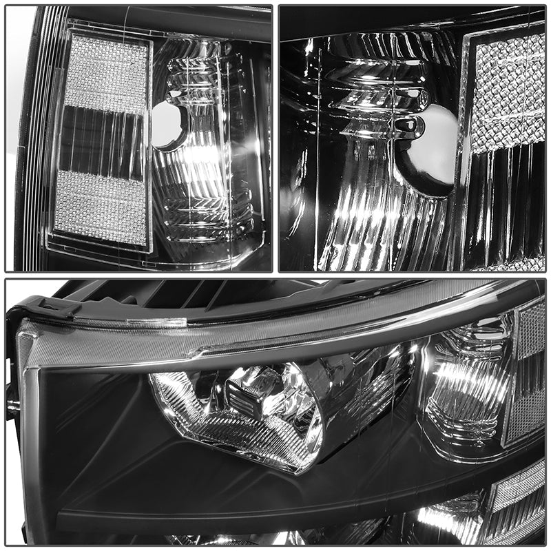 Factory Style Headlights <br>07-13 Chevy Silverado 1500, 07-14 2500 3500 HD