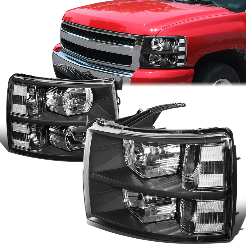 Factory Style Headlights <br>07-13 Chevy Silverado 1500, 07-14 2500 3500 HD