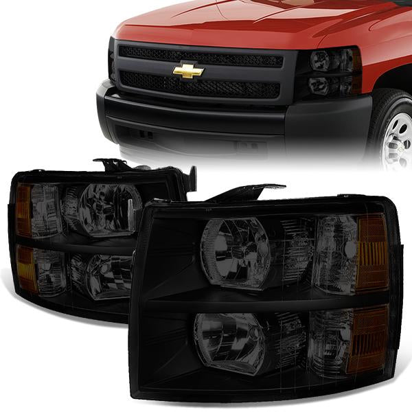 Factory Style Headlights <br>07-13 Chevy Silverado 1500, 07-14 2500 3500 HD