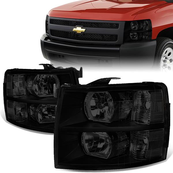 Factory Style Headlights <br>07-13 Chevy Silverado 1500, 07-14 2500 3500 HD