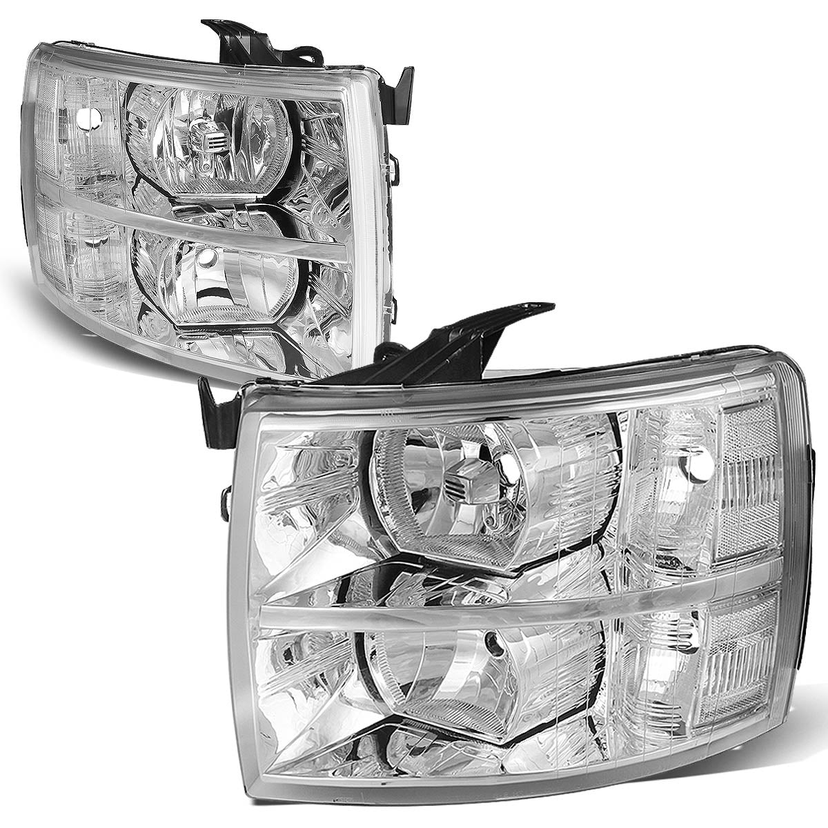 Factory Style Headlights <br>07-13 Chevy Silverado 1500, 07-14 2500 3500 HD