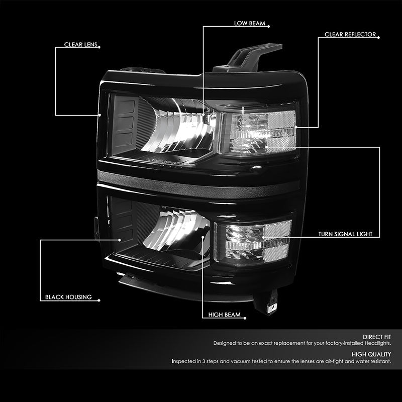 Factory Style Headlights <br>14-15 Chevy Silverado 1500