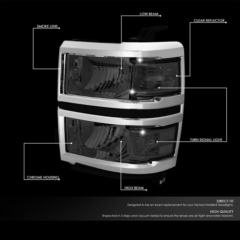 Factory Style Headlights <br>14-15 Chevy Silverado 1500