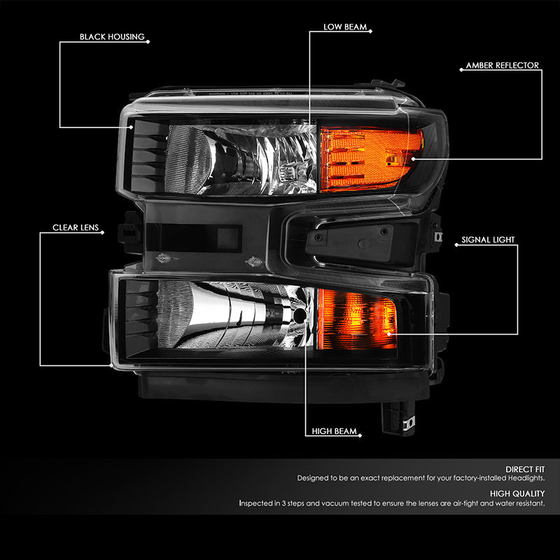 Factory Style Headlights <br>19-22 Chevy Silverado 1500