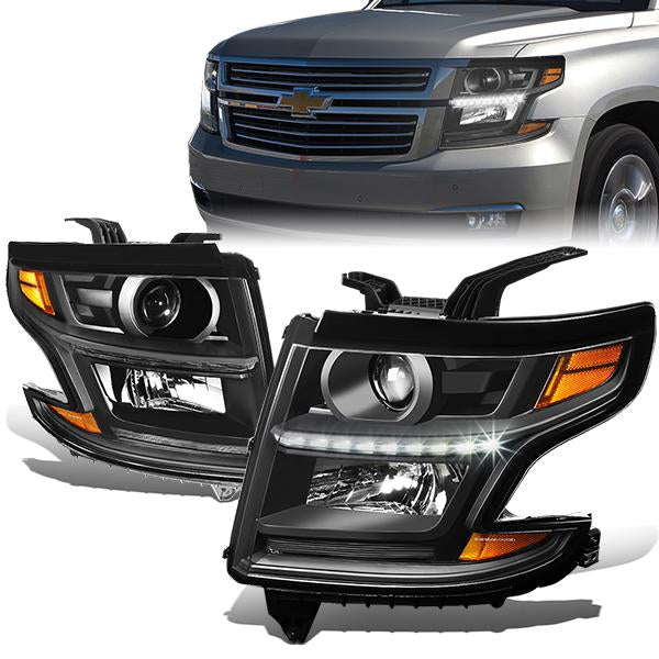 LED DRL Projector Headlights <br>15-20 Chevy Tahoe, Suburban