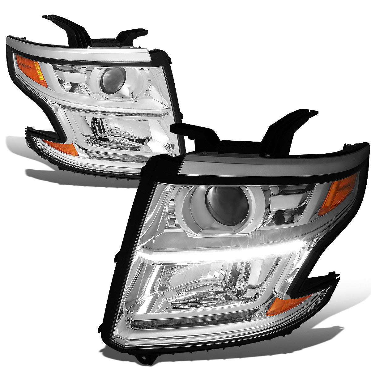 LED DRL Projector Headlights <br>15-20 Chevy Tahoe, Suburban