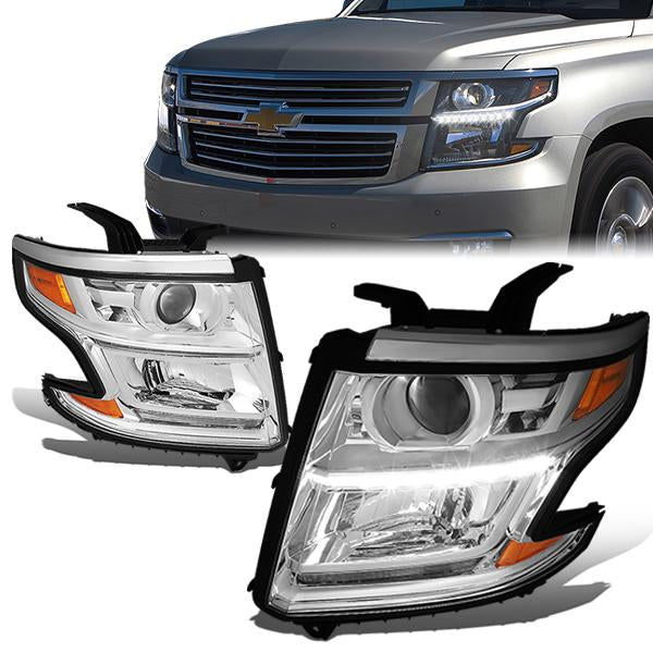 LED DRL Projector Headlights <br>15-20 Chevy Tahoe, Suburban