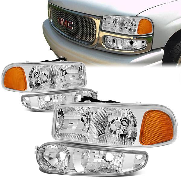 Factory Style Headlights <br>01-06 Sierra Yukon XL 1500, Denali