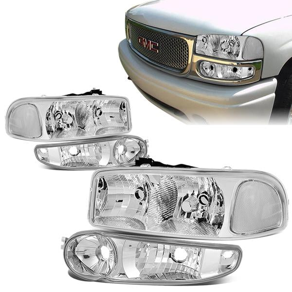 Factory Style Headlights <br>01-06 Sierra Yukon XL 1500, Denali