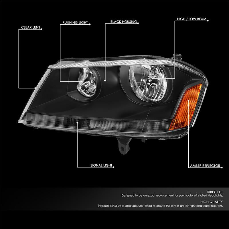 Factory Style Headlights <br>08-14 Dodge Avenger