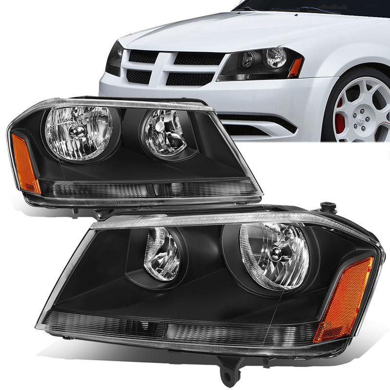 Factory Style Headlights <br>08-14 Dodge Avenger