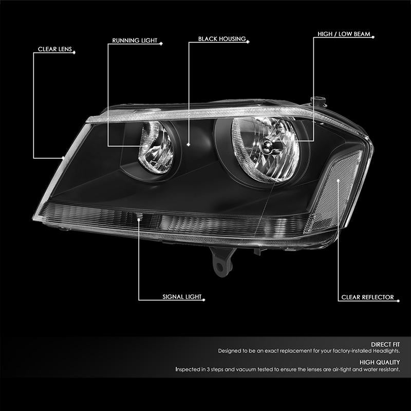 Factory Style Headlights <br>08-14 Dodge Avenger