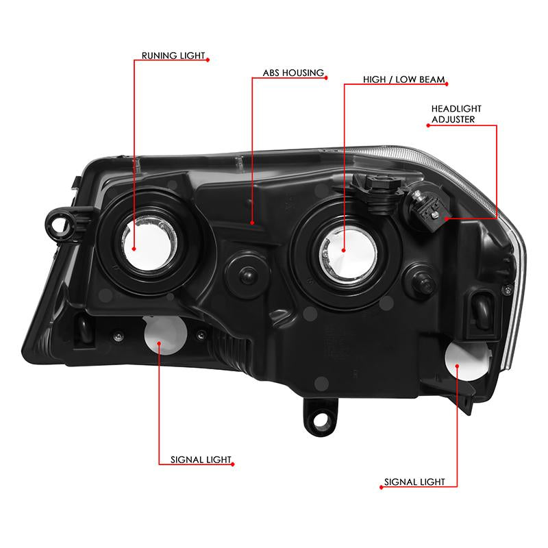 Factory Style Headlights <br>08-14 Dodge Avenger