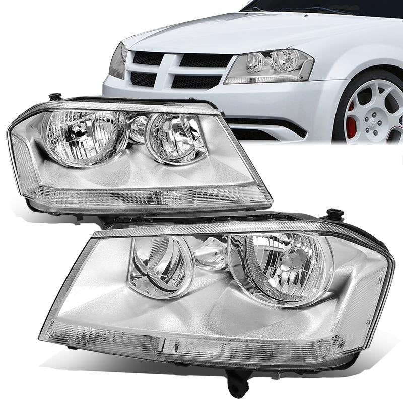 Factory Style Headlights <br>08-14 Dodge Avenger