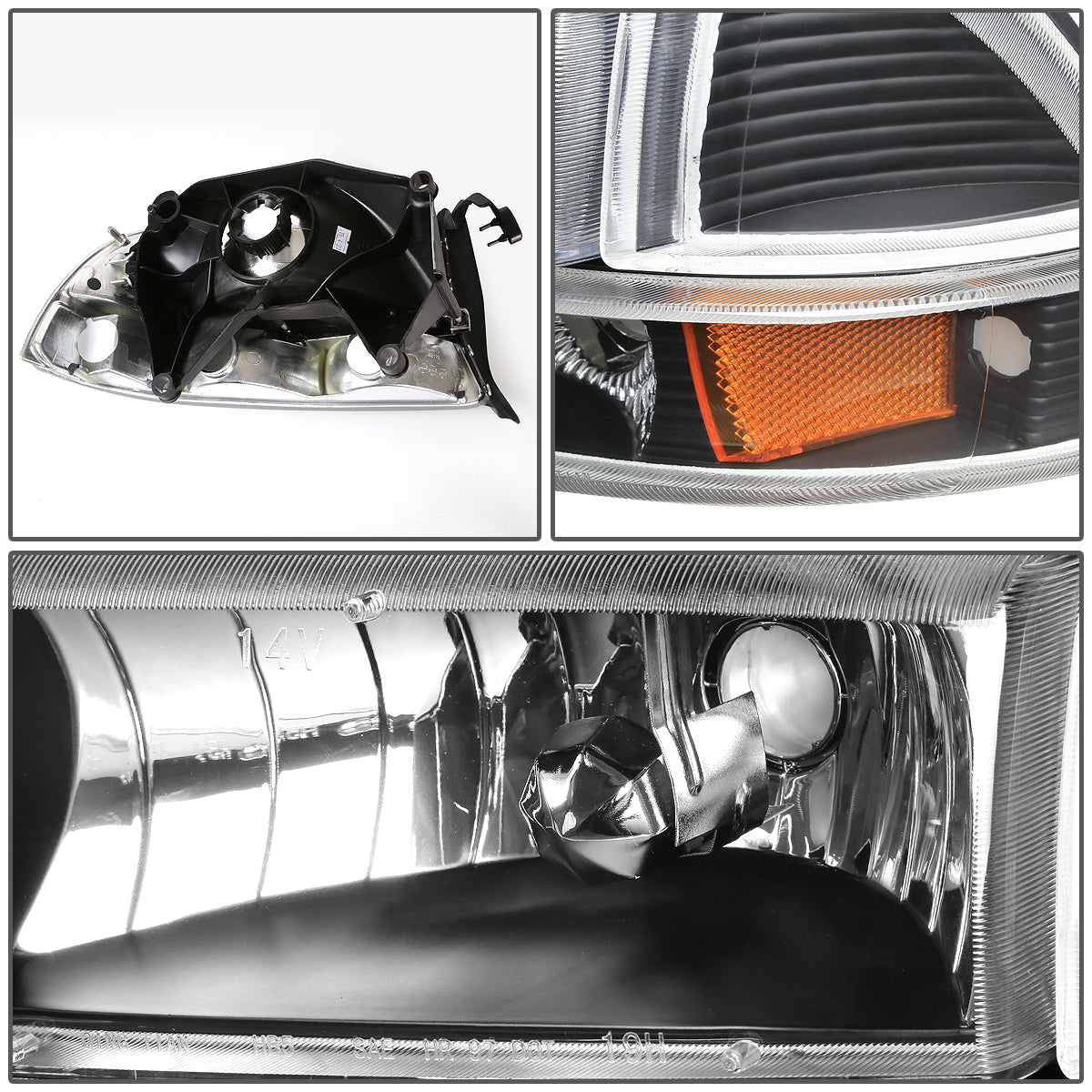 Factory Style Headlights <br>98-04 Dodge Durango, 97-04 Dakota