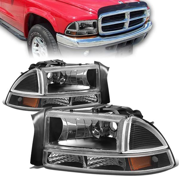 Factory Style Headlights <br>98-04 Dodge Durango, 97-04 Dakota