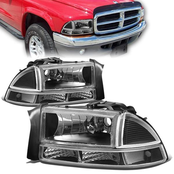 Factory Style Headlights <br>98-04 Dodge Durango, 97-04 Dakota