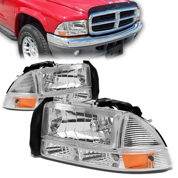 Factory Style Headlights <br>98-04 Dodge Durango, 97-04 Dakota