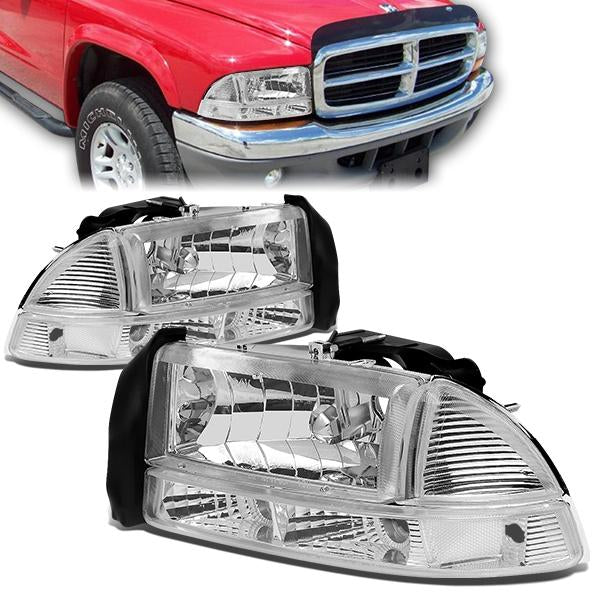 Factory Style Headlights <br>98-04 Dodge Durango, 97-04 Dakota