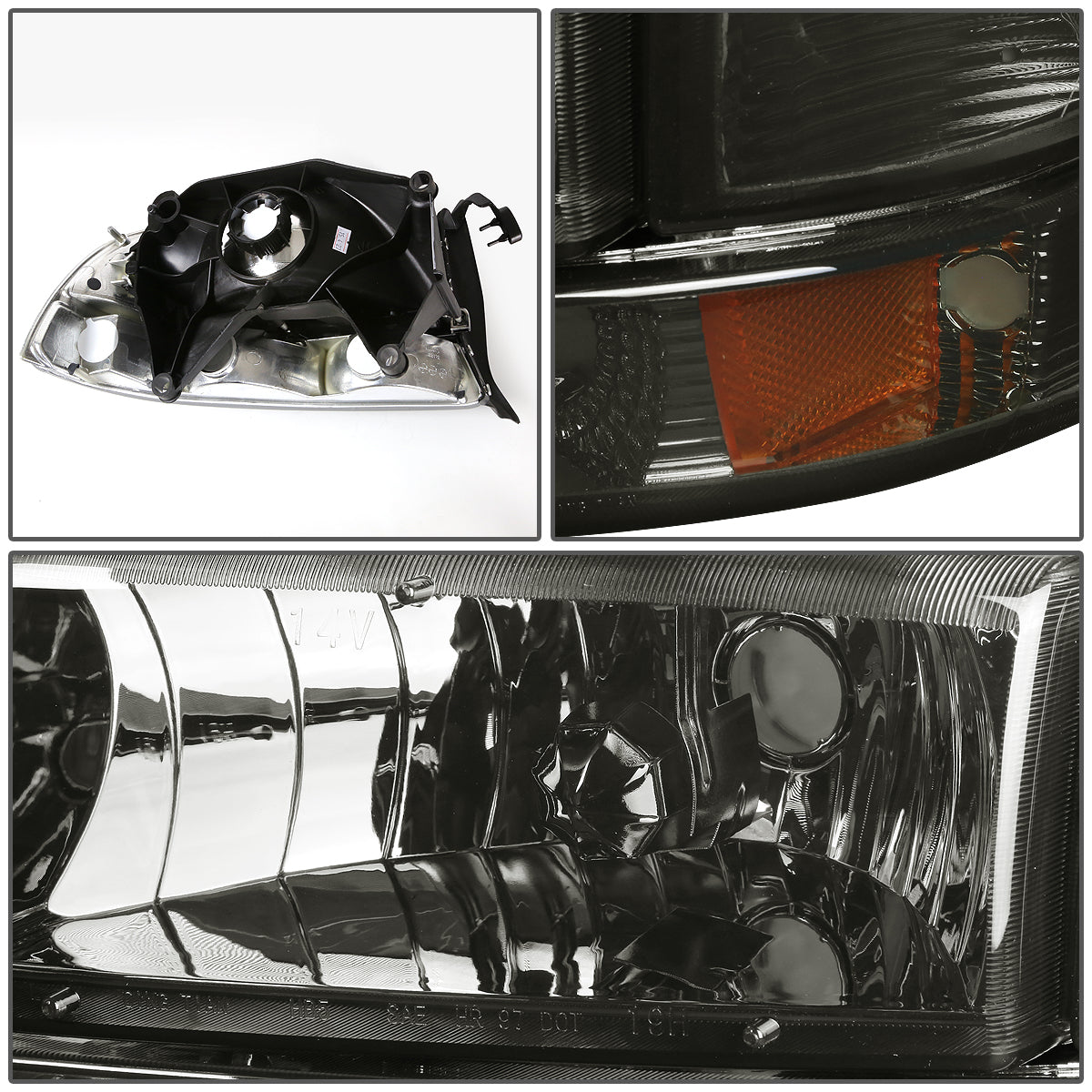 Factory Style Headlights <br>98-04 Dodge Durango, 97-04 Dakota