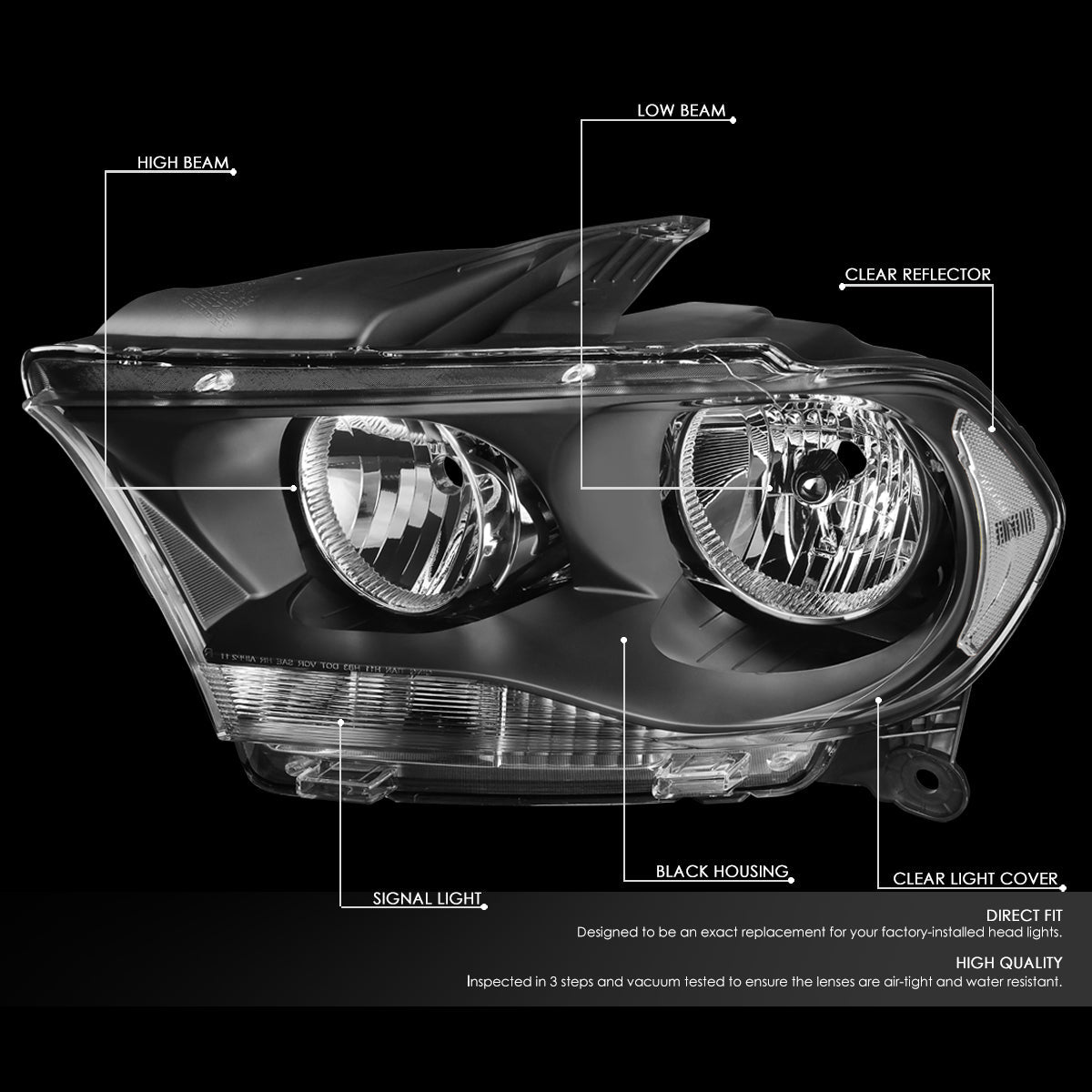 Factory Style Headlights <br>11-13 Dodge Durango