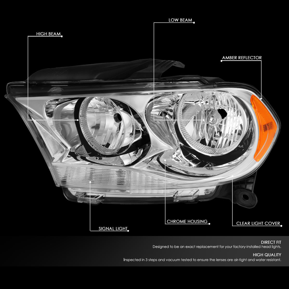 Factory Style Headlights <br>11-13 Dodge Durango