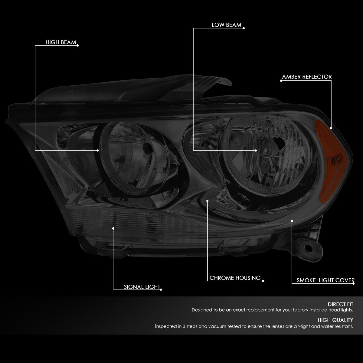 Factory Style Headlights <br>11-13 Dodge Durango