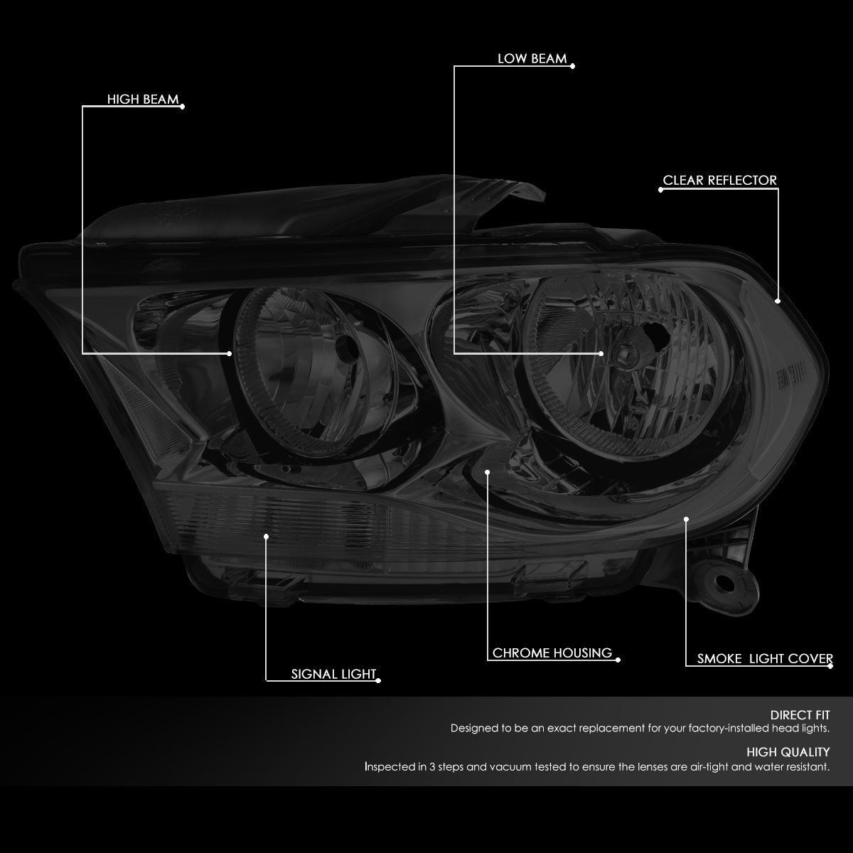 Factory Style Headlights <br>11-13 Dodge Durango