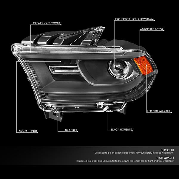 Factory Style Projector Headlights <br>14-19 Dodge Durango